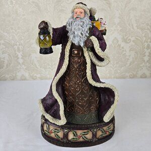 San Francisco Music Box Company Santa Claus Music Box "The Holly & The Ivy"